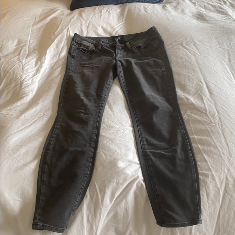 Gray Paige Denim skinny jeans